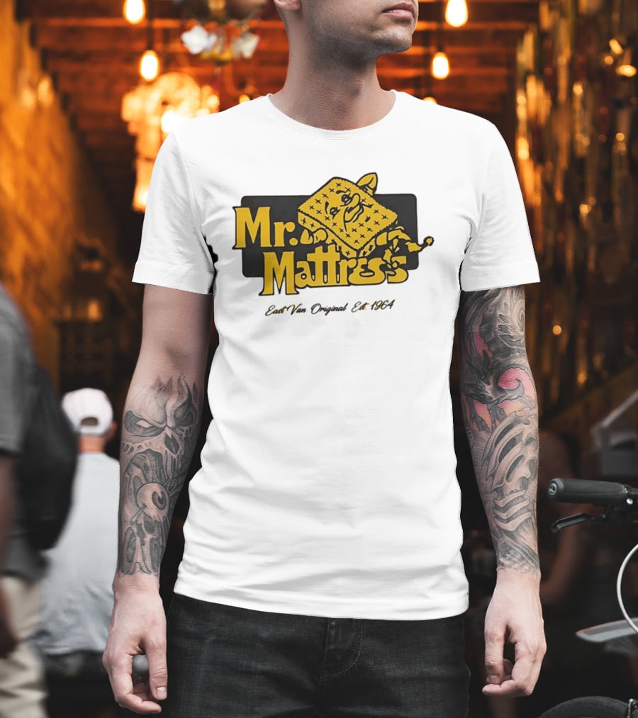 Mr Mattress East Van Original Est 1971 Flippable GOLD T-Shirt