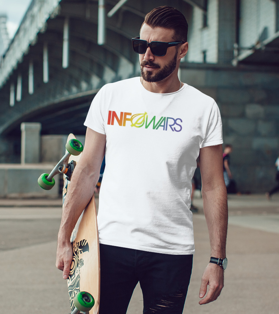Infowars Alex Jones News Media Rainbow T-Shirt