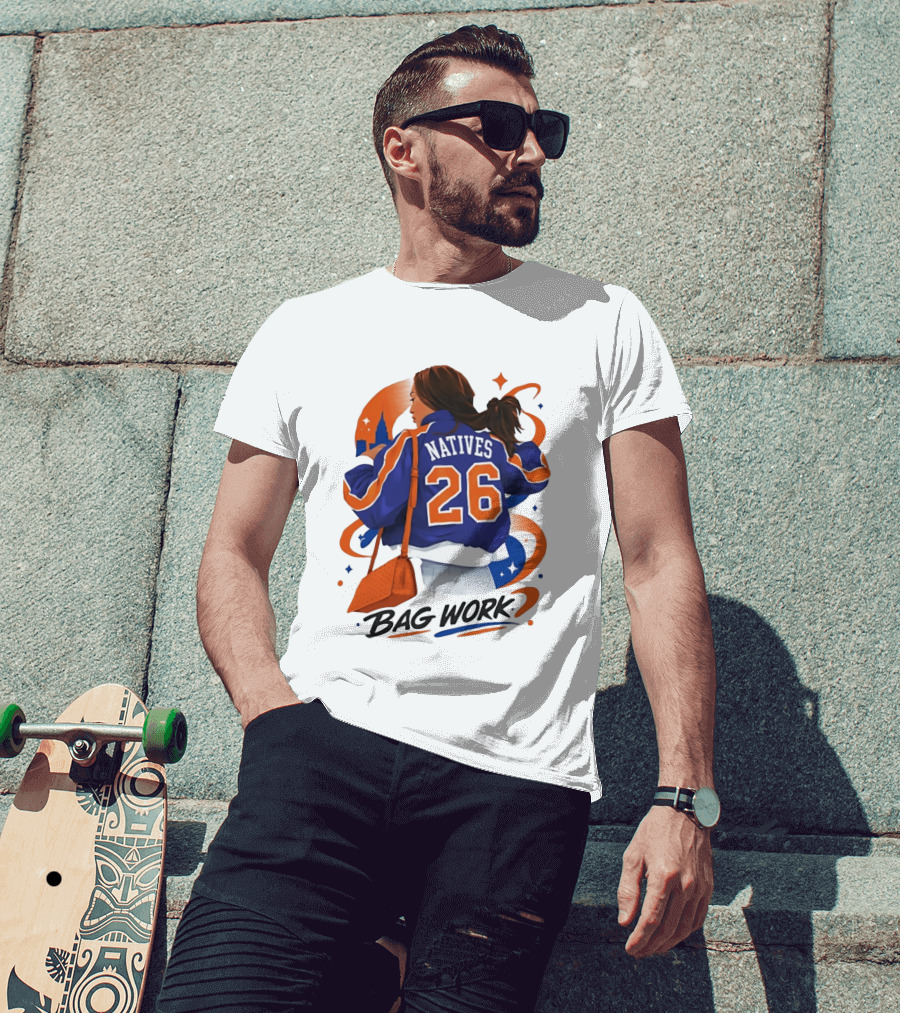 Jordyn Natives 26 Bag Work New York Knicks T-Shirt
