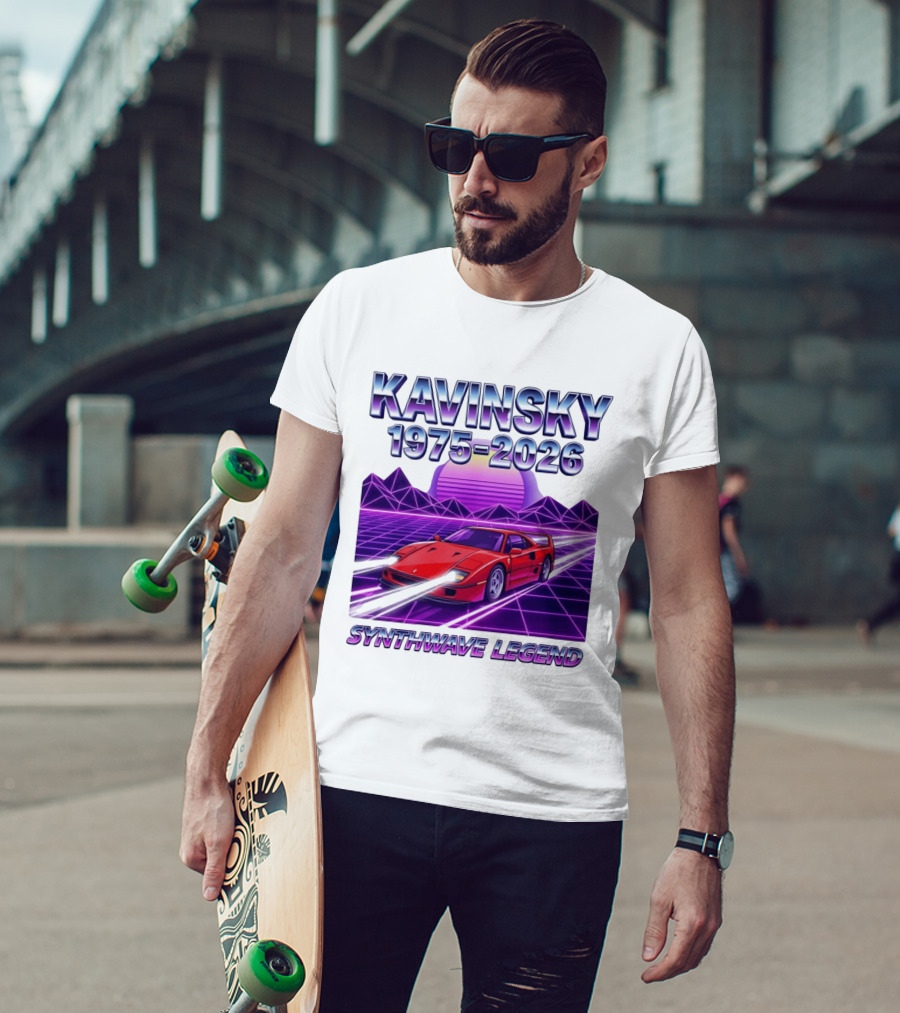 Kavinsky 1975 2026 Synthwave Legend Vaporwave Retro Car Aesthetic T-Shirt