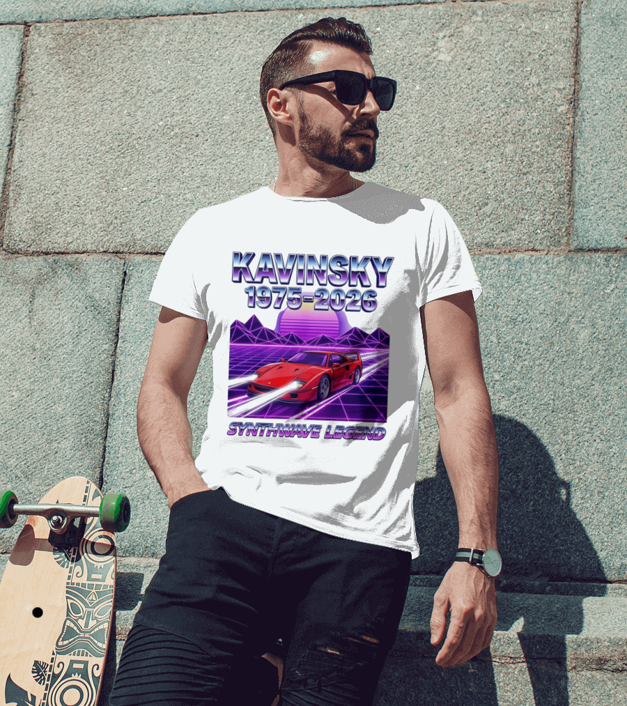 Kavinsky 1975 2026 Synthwave Legend Vaporwave Retro Car Aesthetic T-Shirt