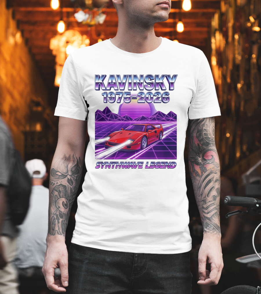 Kavinsky 1975 2026 Synthwave Legend Vaporwave Retro Car Aesthetic T-Shirt