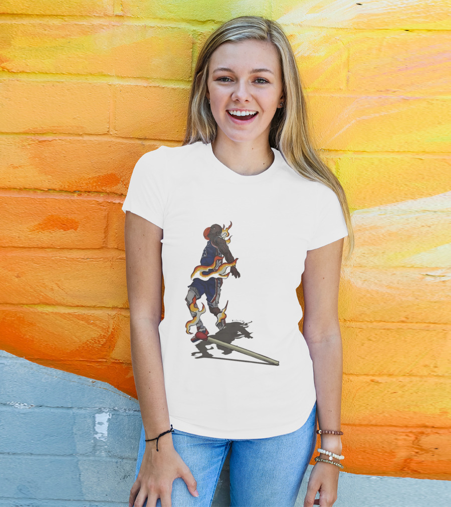 LeBron James 76ers Basketball Flame Dunk 23 T-Shirt