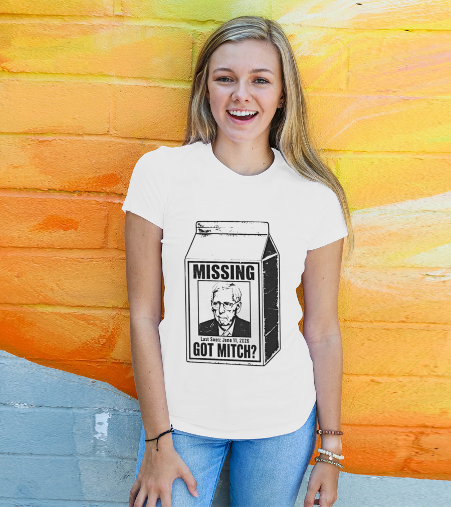Missing Mitch McConnell Got Mitch Milk Carton T-Shirt