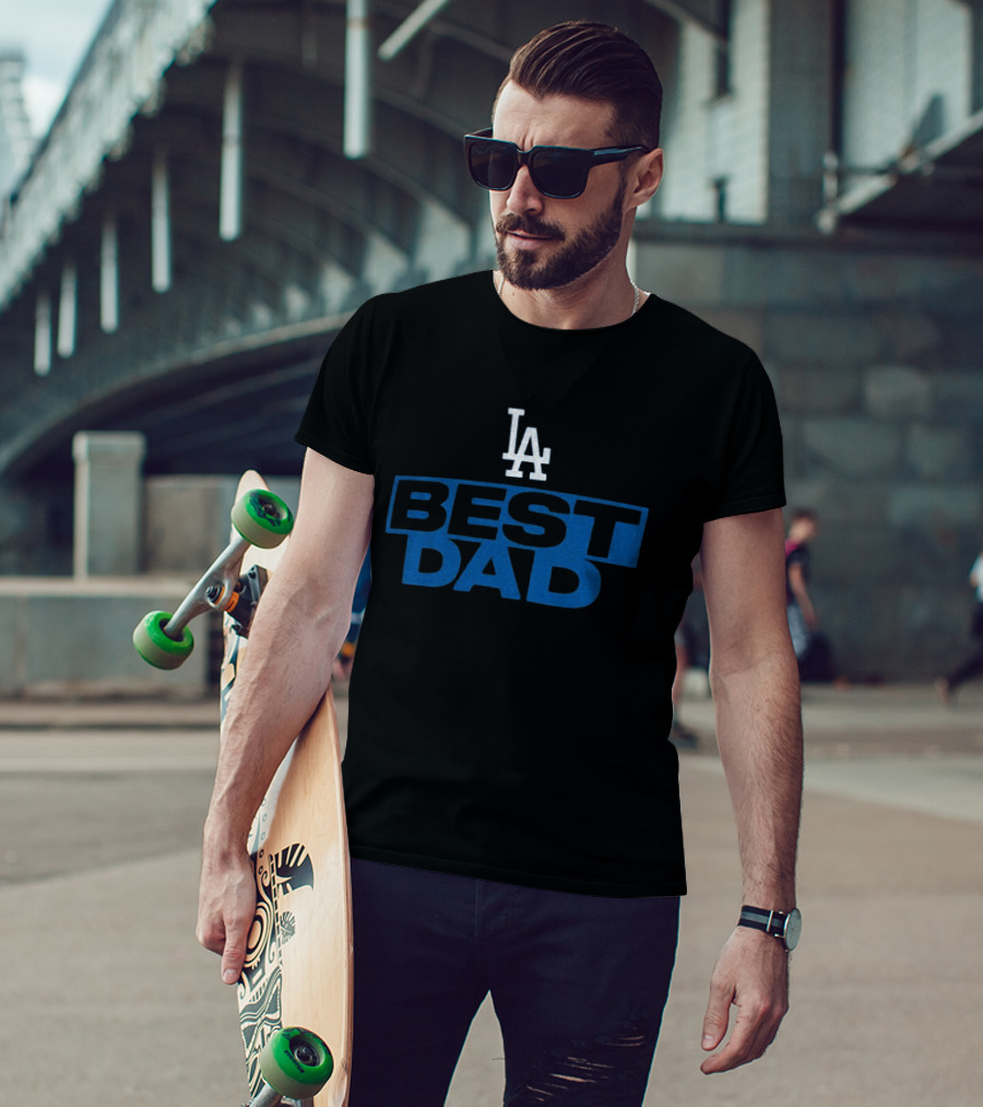 Los Angeles Dodgers Best Dad LA Father's Day MLB T-Shirt