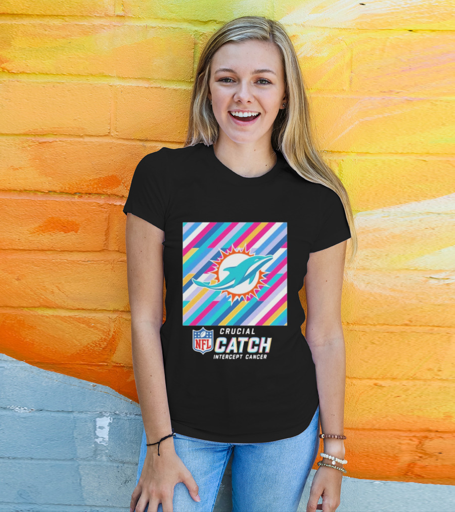 Crucial Catch Intercept Cancer NFL Miami Dolphins 2024 T-Shirt
