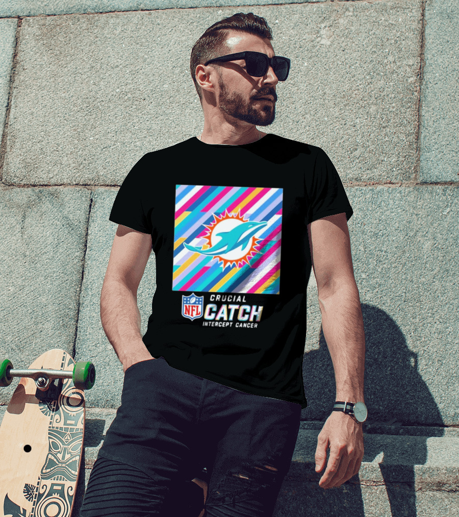 Crucial Catch Intercept Cancer NFL Miami Dolphins 2024 T-Shirt
