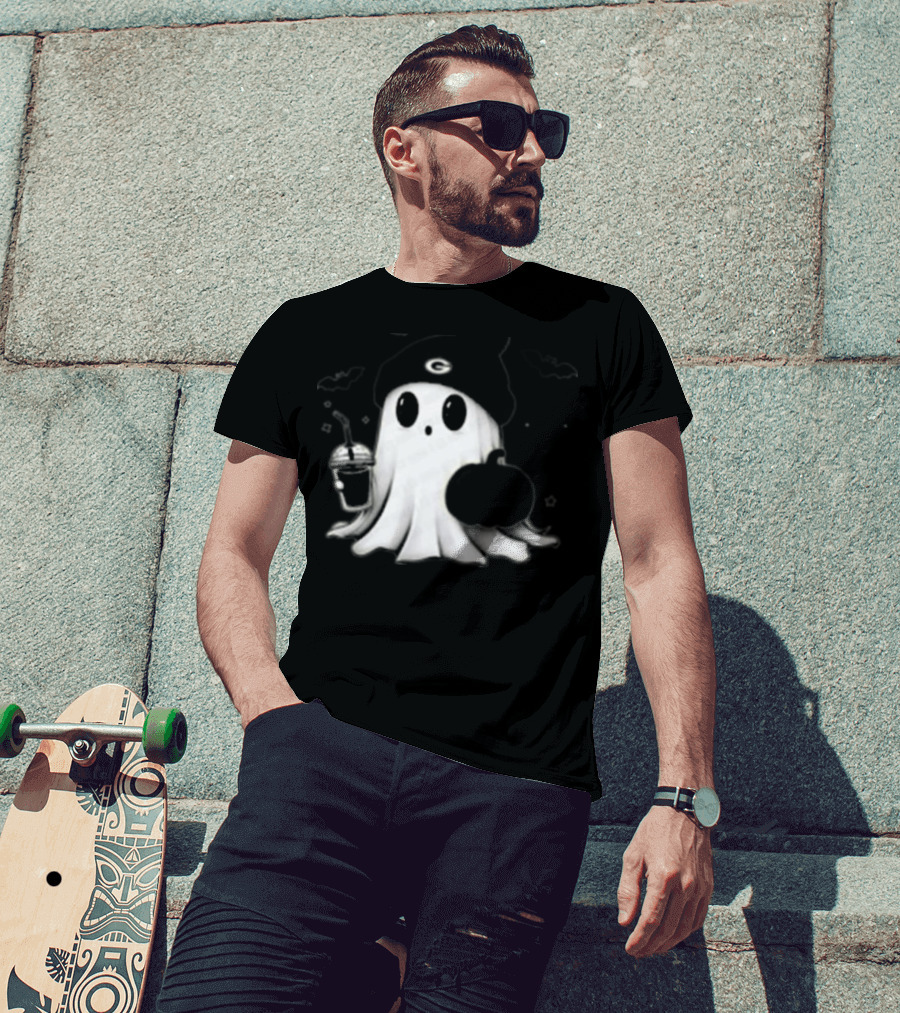 Halloween Green Bay Packers Ghost Pumpkin Football Fan Merchandise T-Shirt