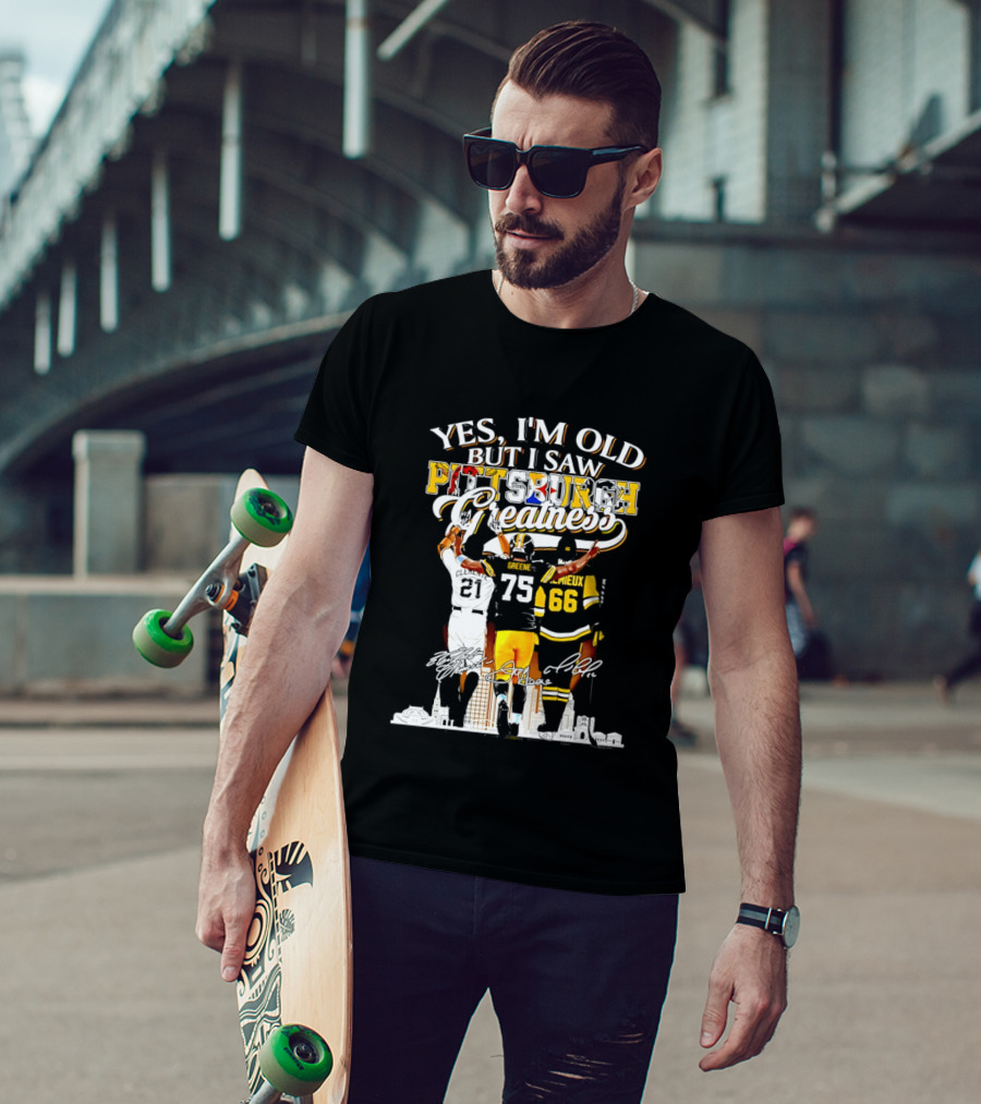 Yes I'm Old But I Saw Pittsburgh Steelers Greatness Signatures T-Shirt