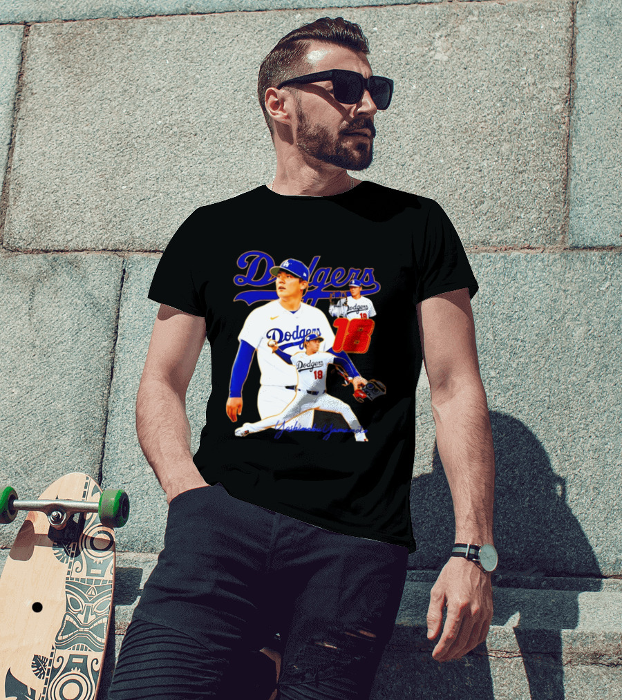 Los Angeles Dodgers Yoshinobu Yamamoto 18 Baseball 2026 T-Shirt