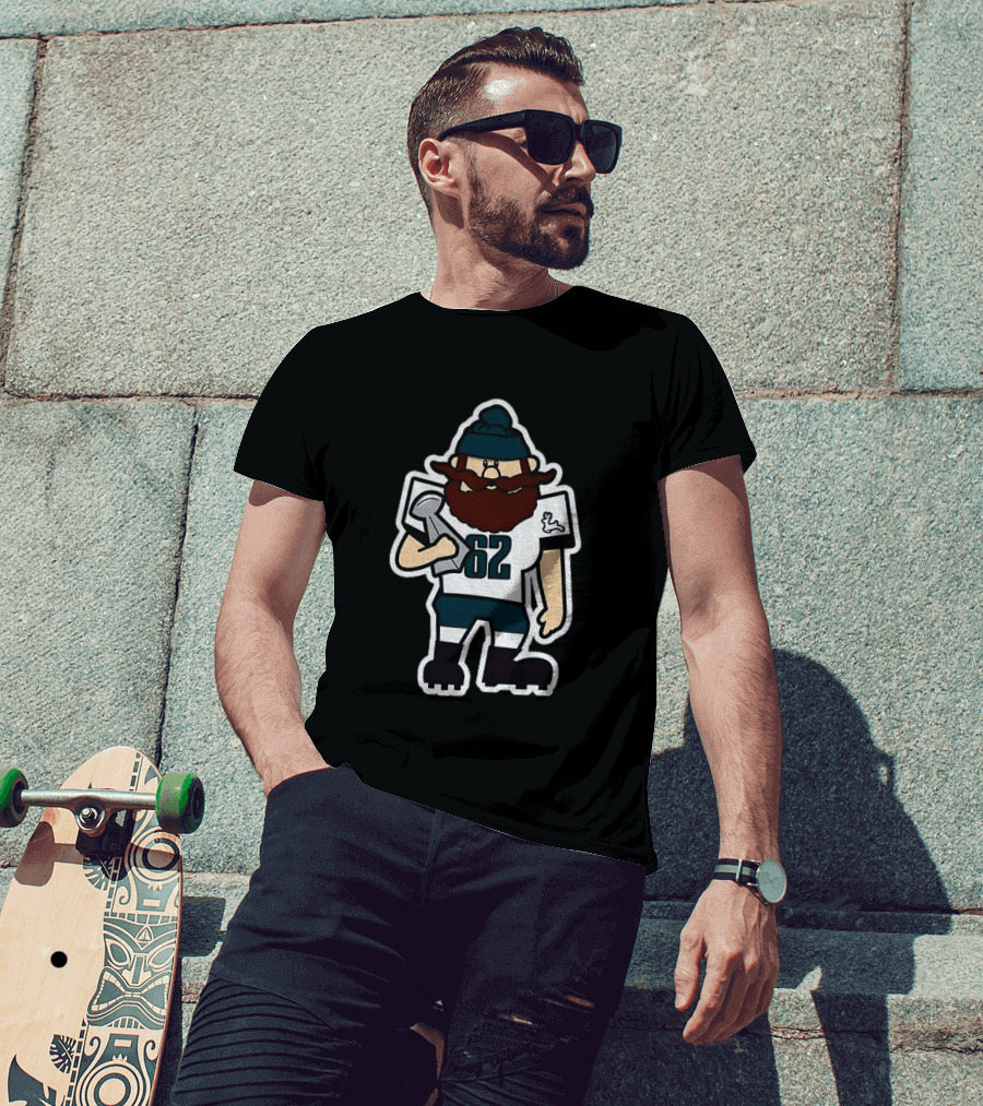 Yukon Cornelius 62 Philadelphia Eagles Football Trophy T-Shirt