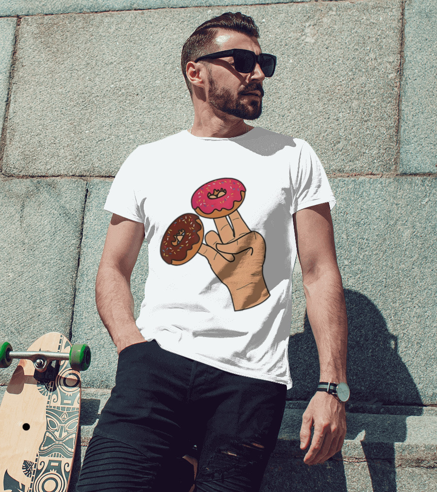 2 In The Pink 1 In The Stink Donut Fingers T-Shirt