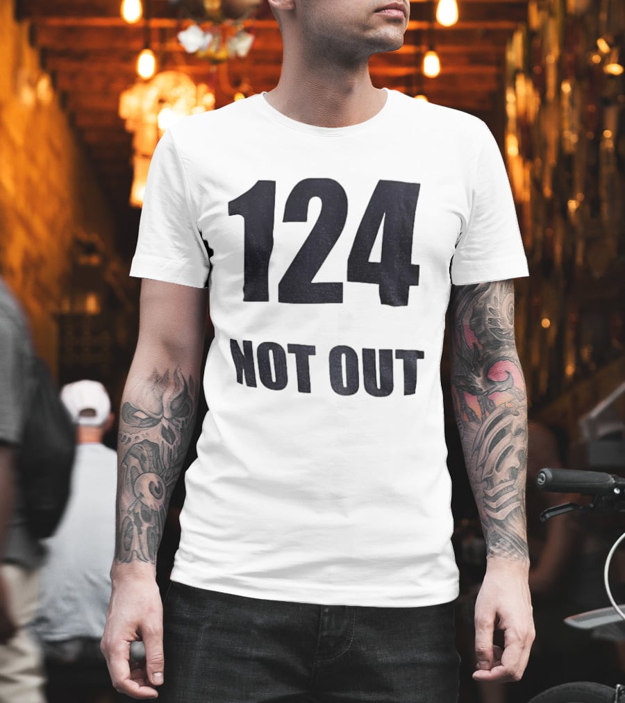 124 Not Out India Political T-Shirt