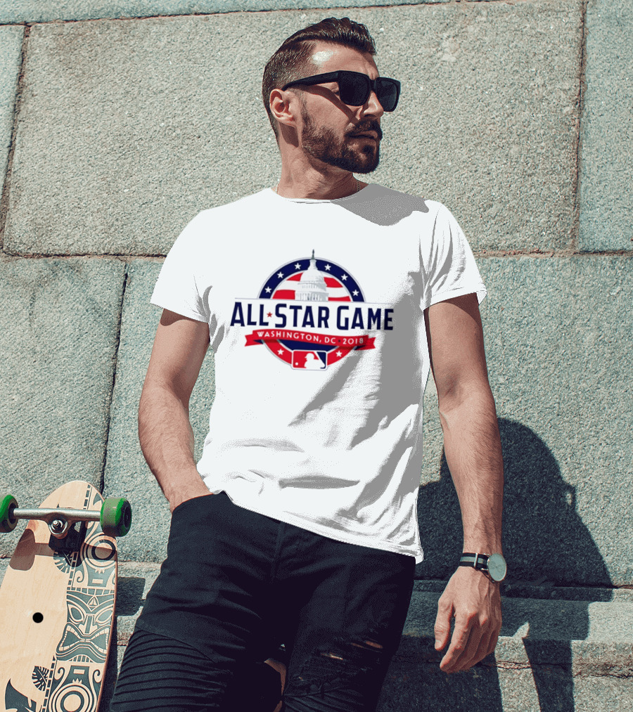 2018 MLB All Star Game Washington DC Capitol Baseball T-Shirt