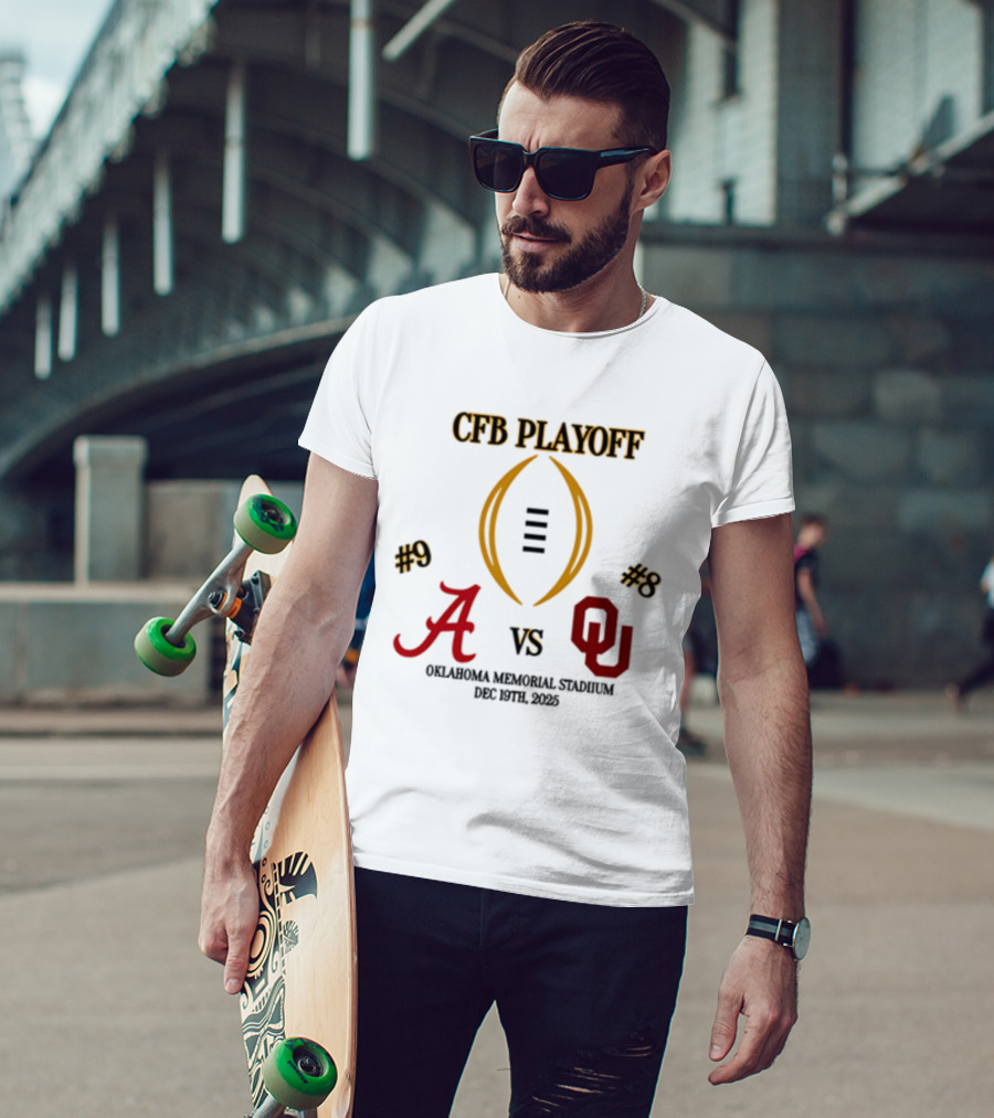 CFB Playoff Alabama Vs Oklahoma December 31 2025 Oklahoma Memorial Stadium T-Shirt