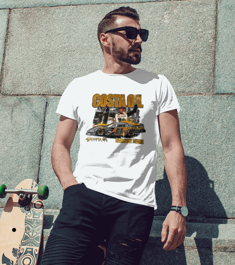 Costa Oil Racing Carson Ware 51 Nascar Victory Celebration T-Shirt