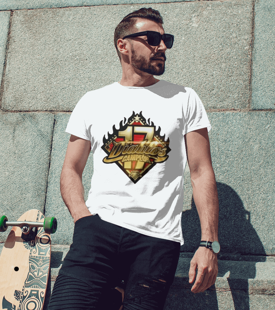 Diablos Rojos Del Mexico 17 Campeon LMB Serie Del Rey 2024 T-Shirt