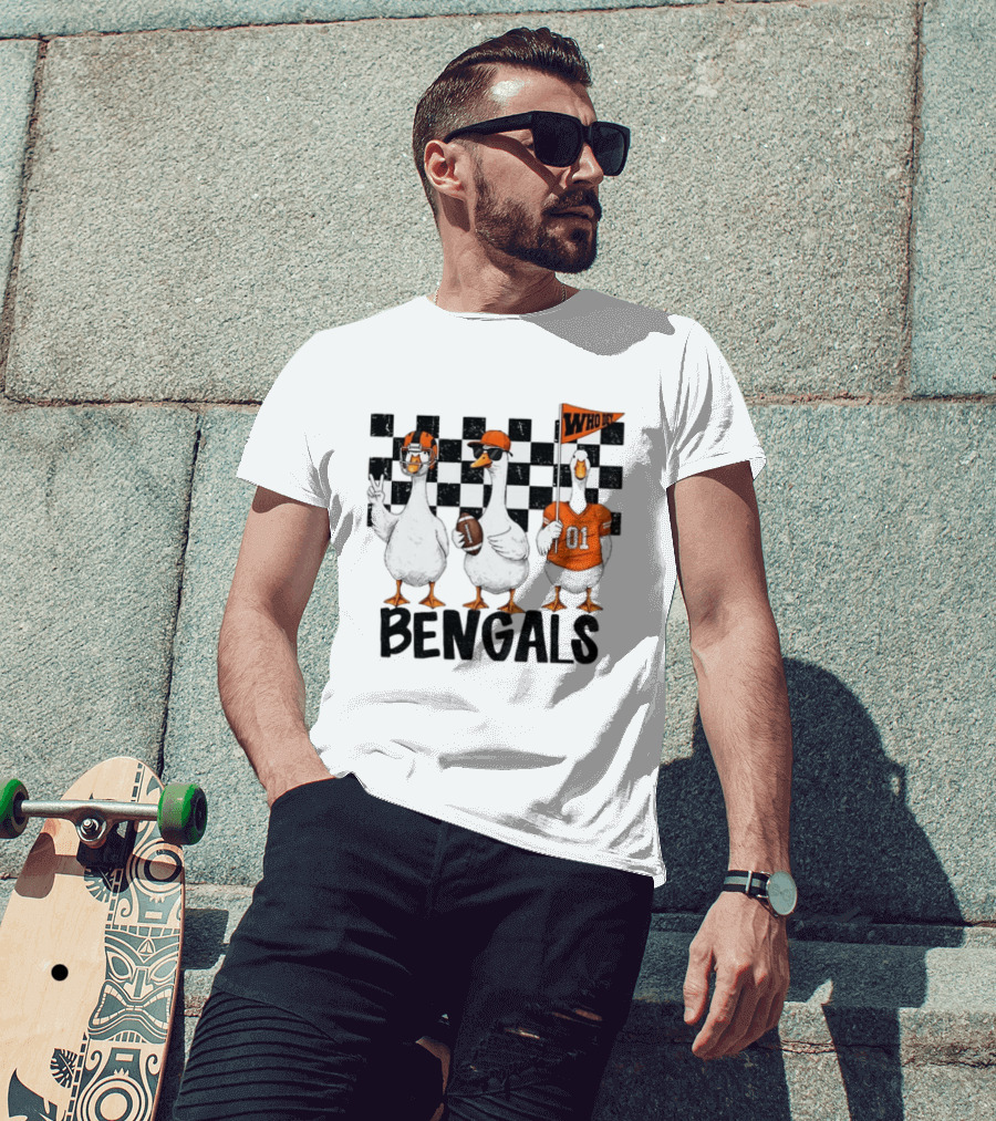Goose Bengals Who Dey Cincinnati Football Game Day T-Shirt