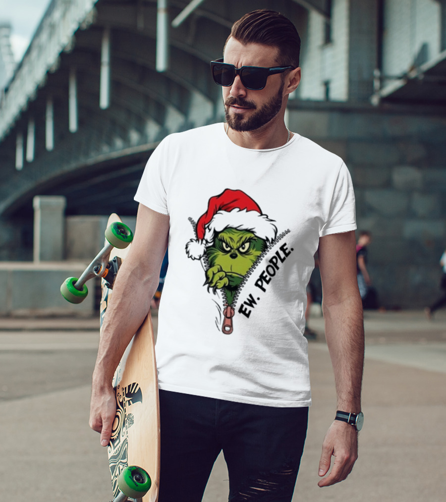 Ew People Grinch Christmas 2025 Holiday Humor T-Shirt