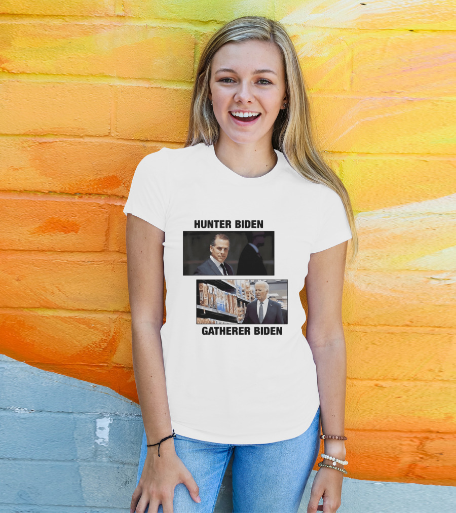 Hunter Biden Gatherer Biden Humorous Political Parody Image T-Shirt