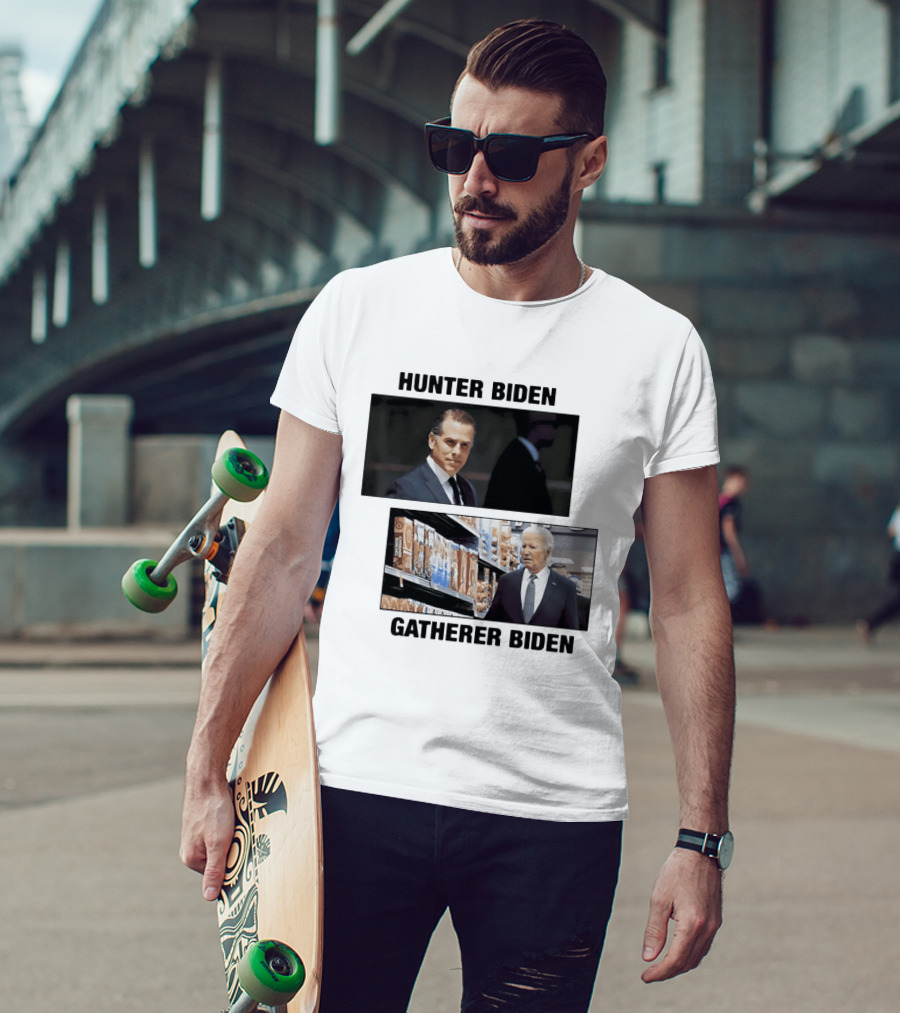 Hunter Biden Gatherer Biden Humorous Political Parody Image T-Shirt