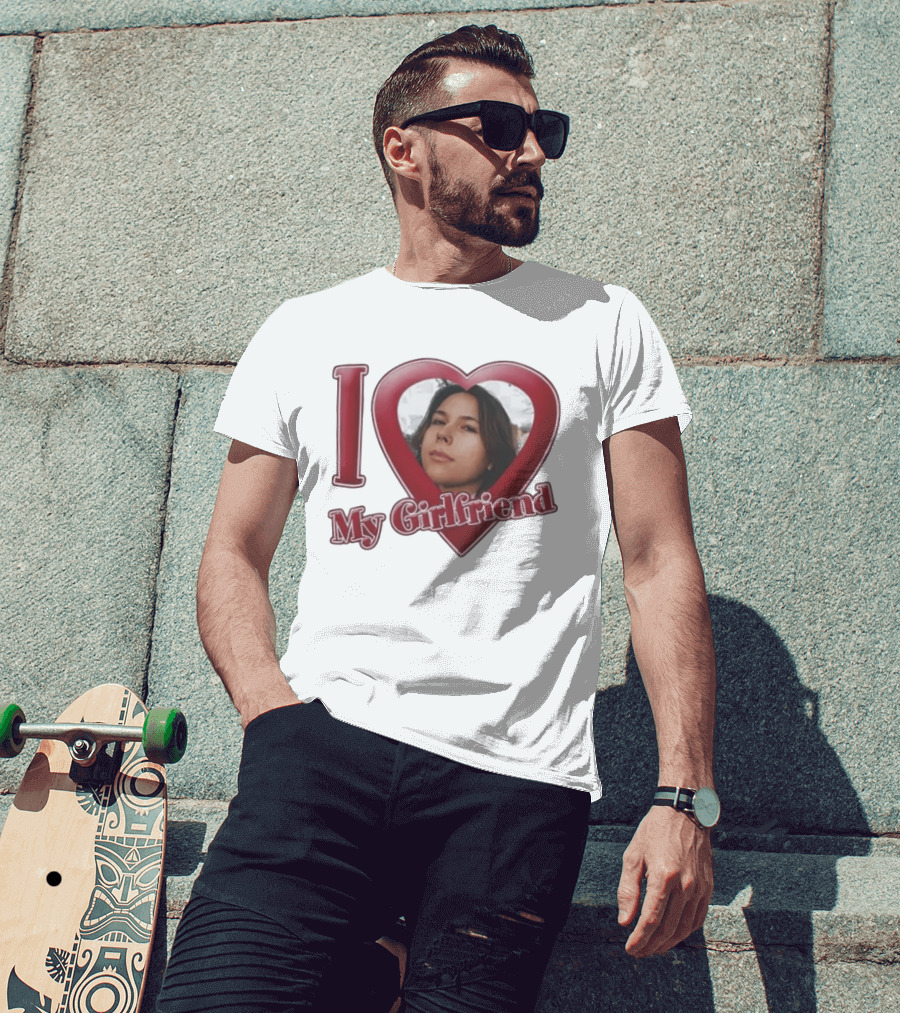 I Heart My Girlfriend Gigi Perez Photo Inside Heart T-Shirt