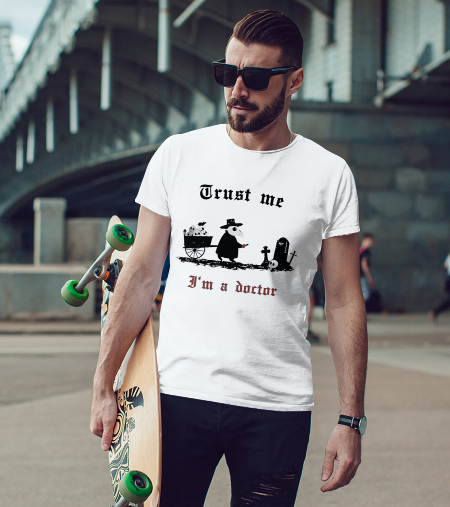 Trust Me I'm A Doctor Plague Doctor Graveyard Scene T-Shirt