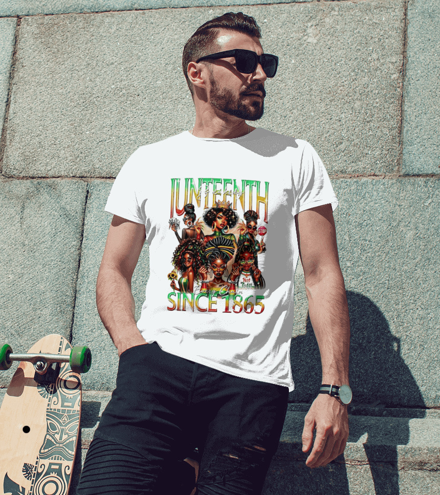 Juneteenth Breaking Every Chain Black Girl Since 1865 T-Shirt