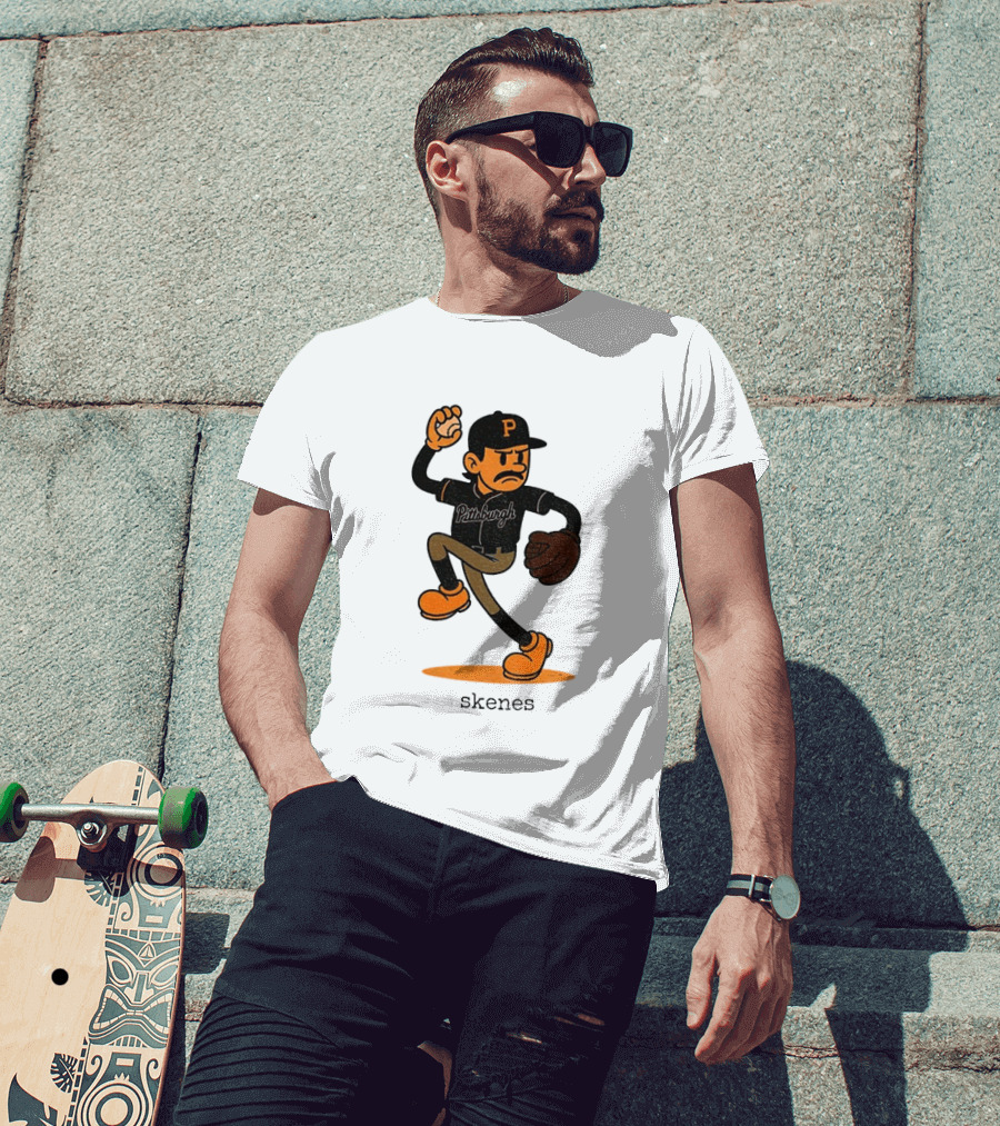 Paul Skenes Pittsburgh P Baseball MLB Cartoon Skenes T-Shirt