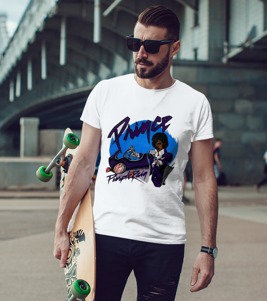 Prince Purple Rain Motorcycle 80s Music T-Shirt