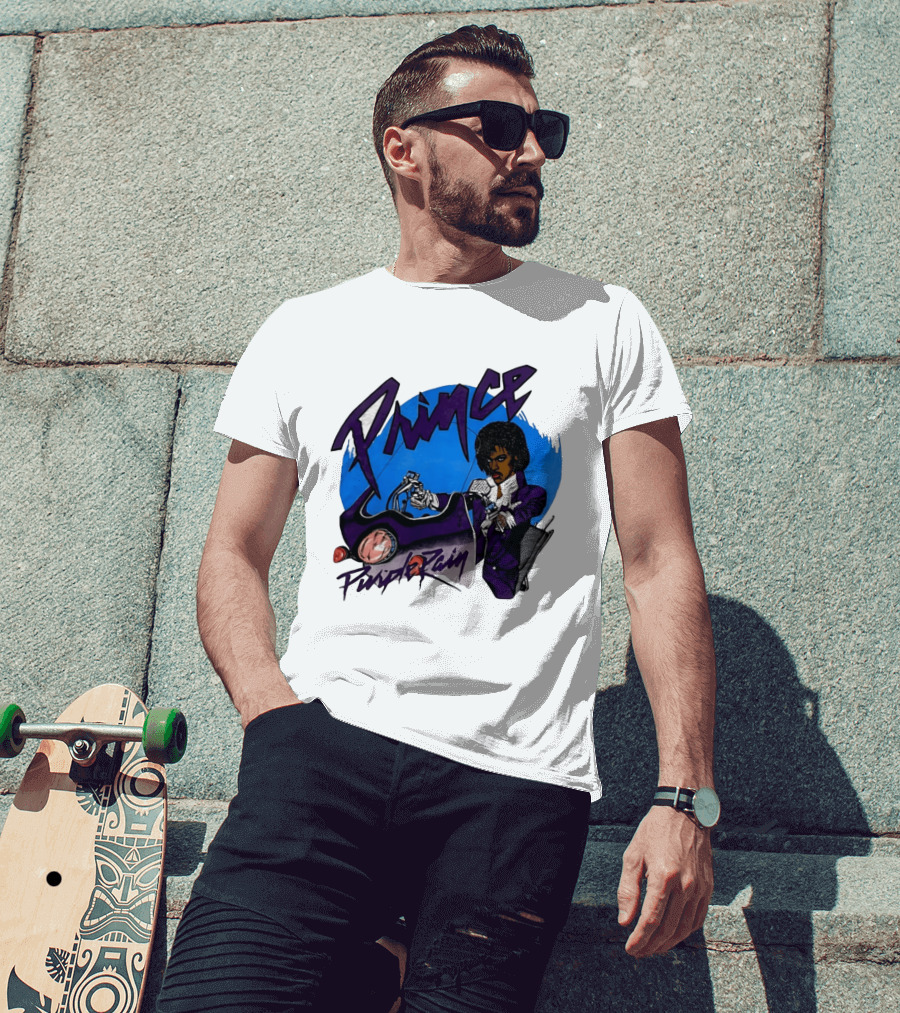 Prince Purple Rain Motorcycle 80s Music T-Shirt