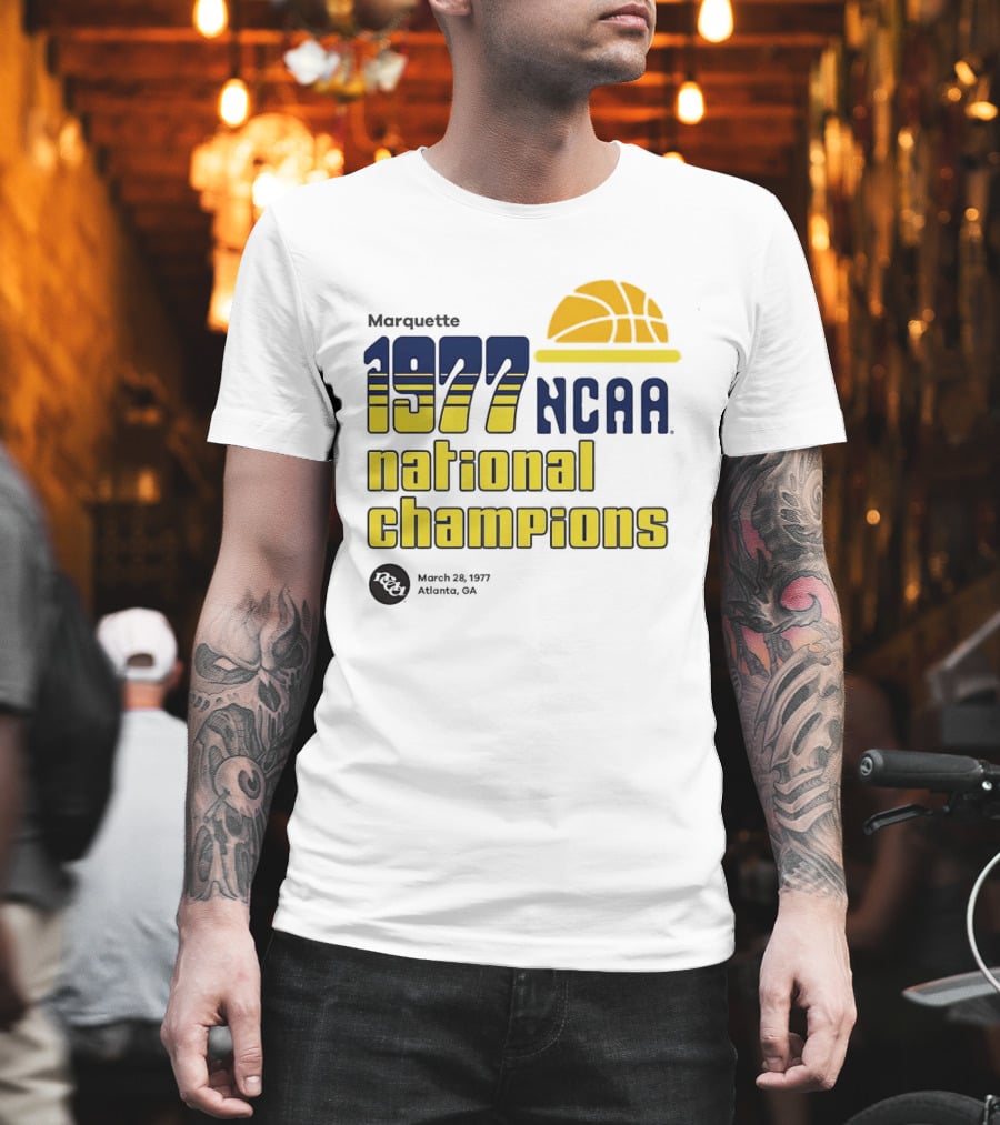 Marquette 1977 NCAA National Champions Basketball March 28_ASTRO_NY T-Shirt