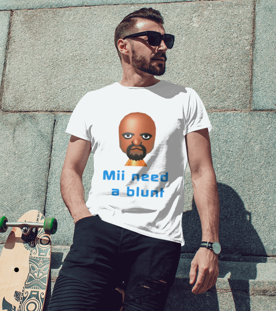 Mii Need A Blunt Funny Gaming Meme T-Shirt