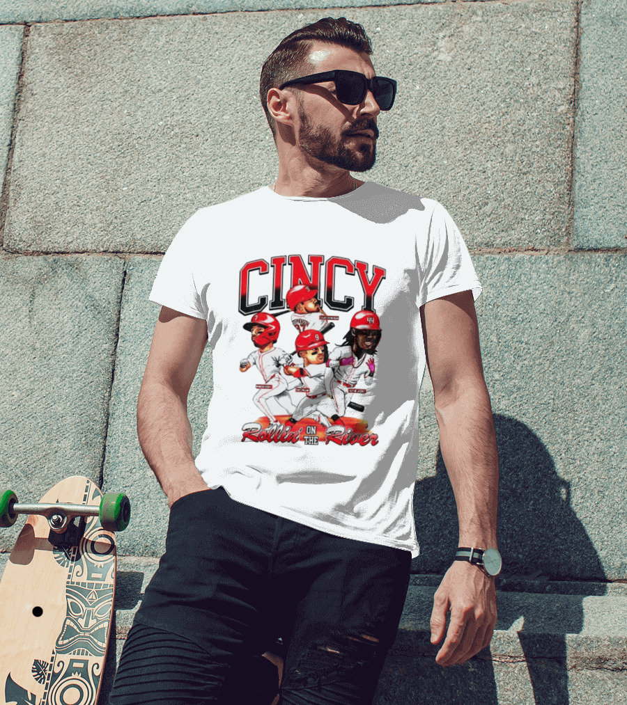 Cincy Spencer Steer Matt McLain Elly De La Cruz Tyler Stephenson Rollin' On The River T-Shirt