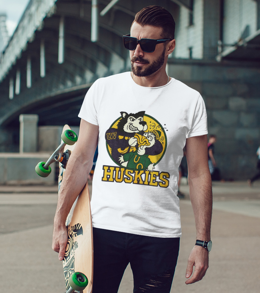 UW Huskies Vs Oregon Ducks Rivalry Football Showdown T-Shirt