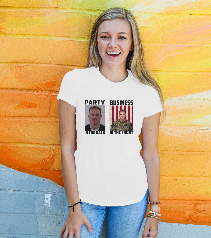 Party In The Back Business In The Front Zach Bryan U.S. Navy T-Shirt