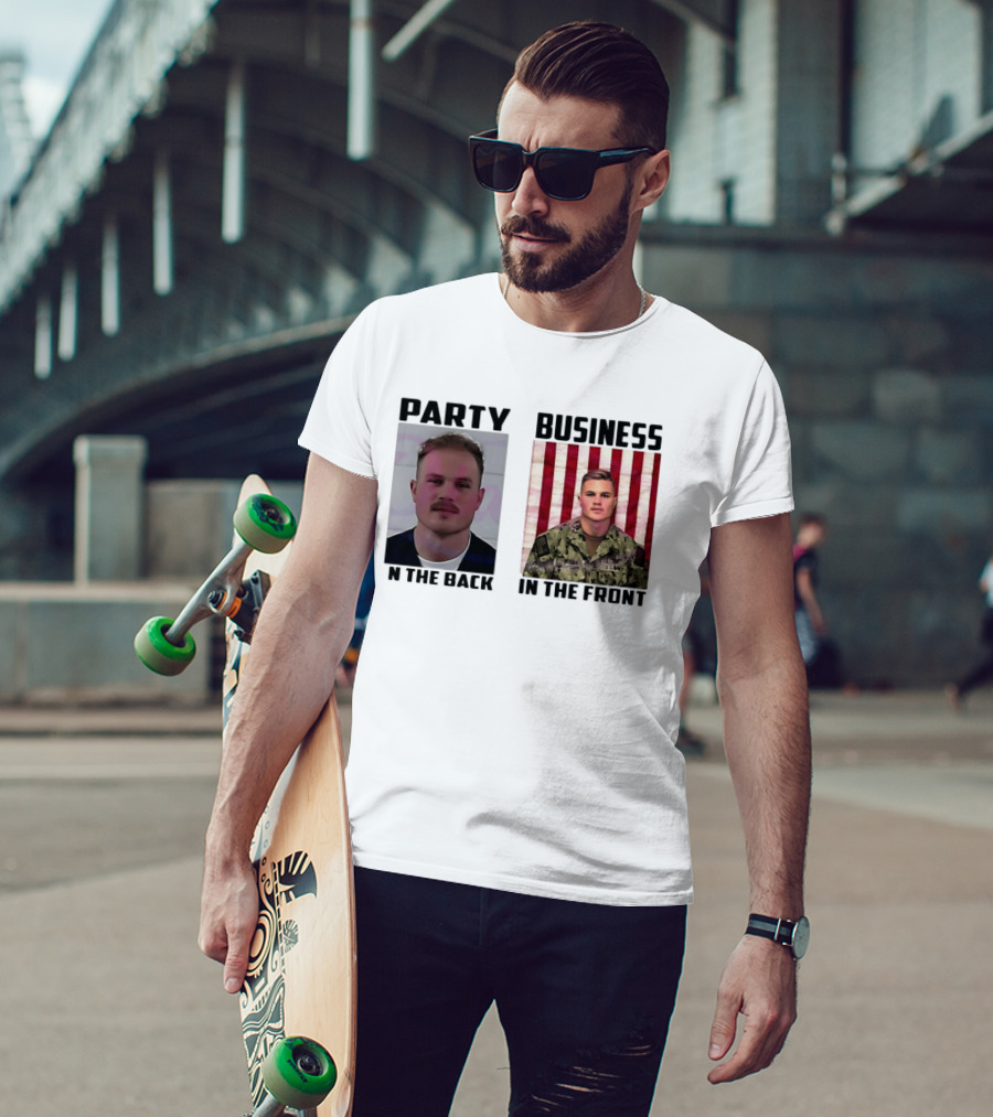 Party In The Back Business In The Front Zach Bryan U.S. Navy T-Shirt
