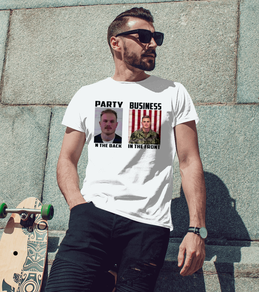 Party In The Back Business In The Front Zach Bryan U.S. Navy T-Shirt