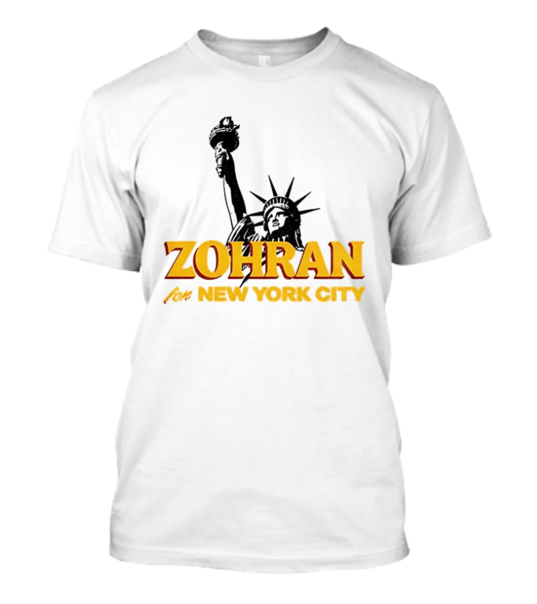 Zohran And Statue Of Liberty New York City Showdown T-Shirt