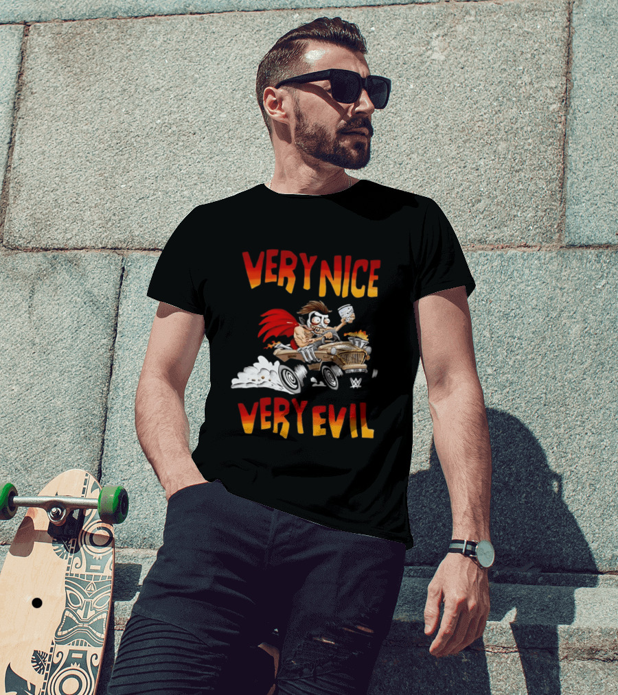 Very Nice Very Evil Danhausen Cartoon WWE T-Shirt