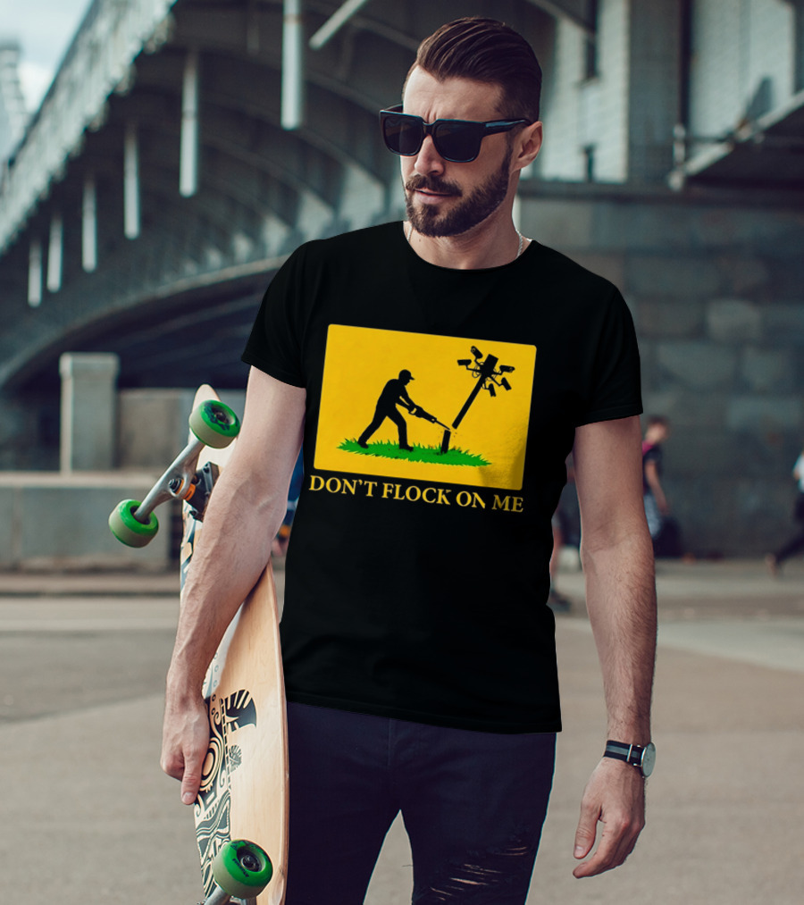 Don't Flock On Me Leaf Blower Parody Flag T-Shirt