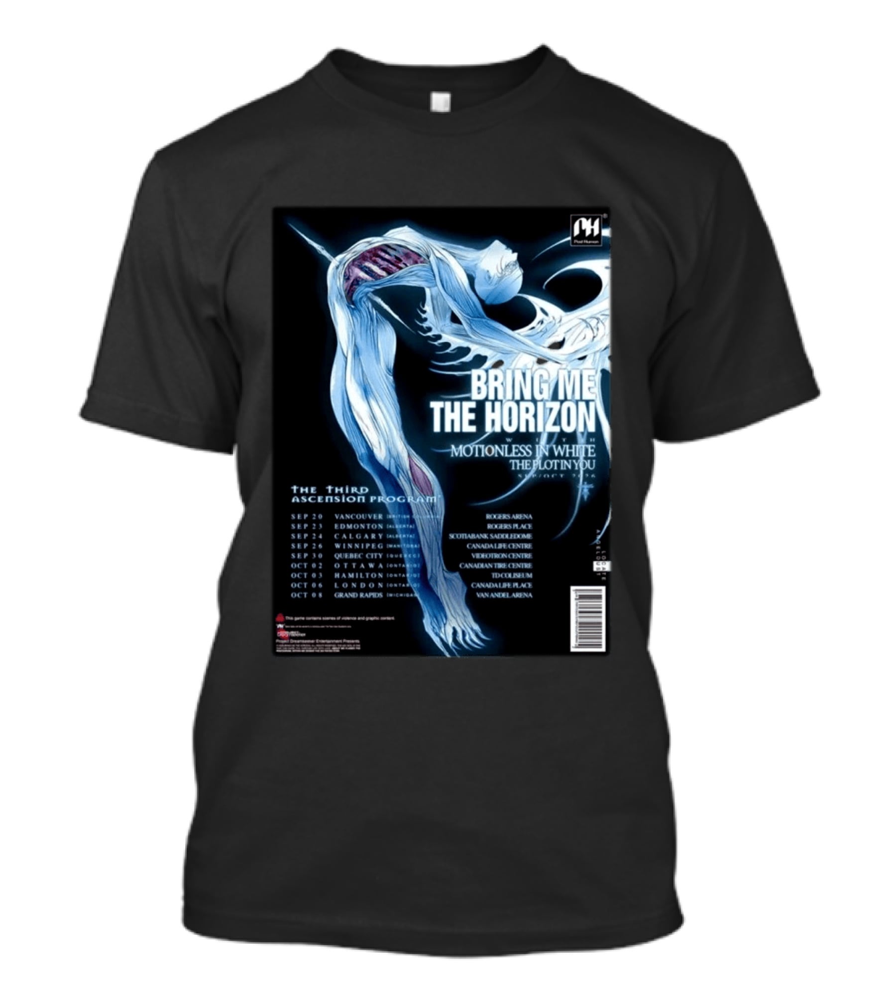 Bring Me The Horizon Motionless In White The Plot In You 2026 North America Tour T-Shirt