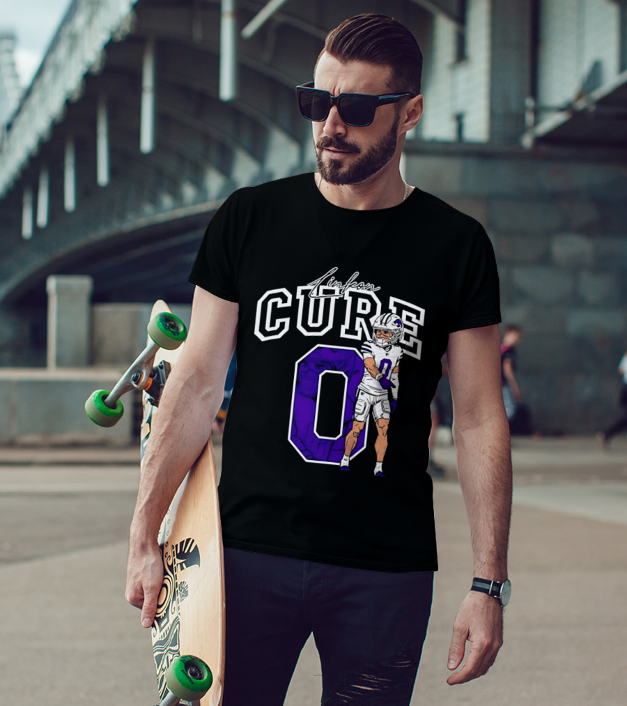 Kansas State University Linkon Cure 0 Football Player T-Shirt