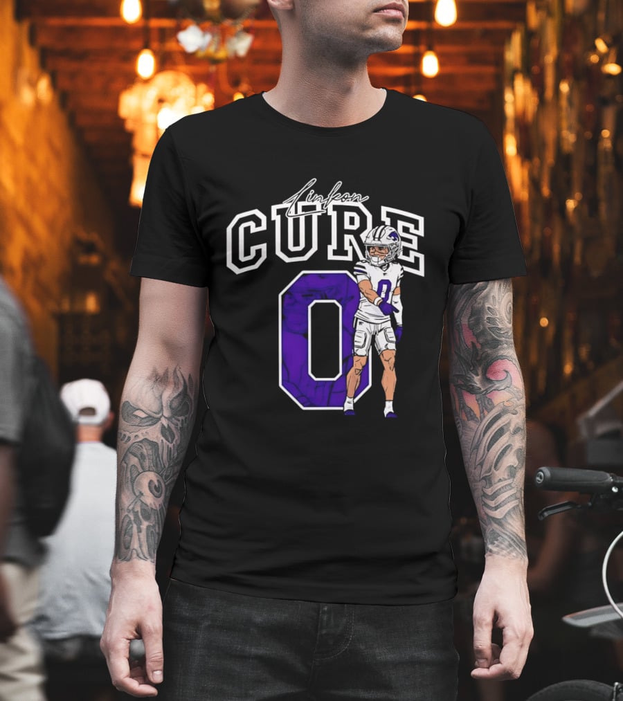 Kansas State University Linkon Cure 0 Football Player T-Shirt