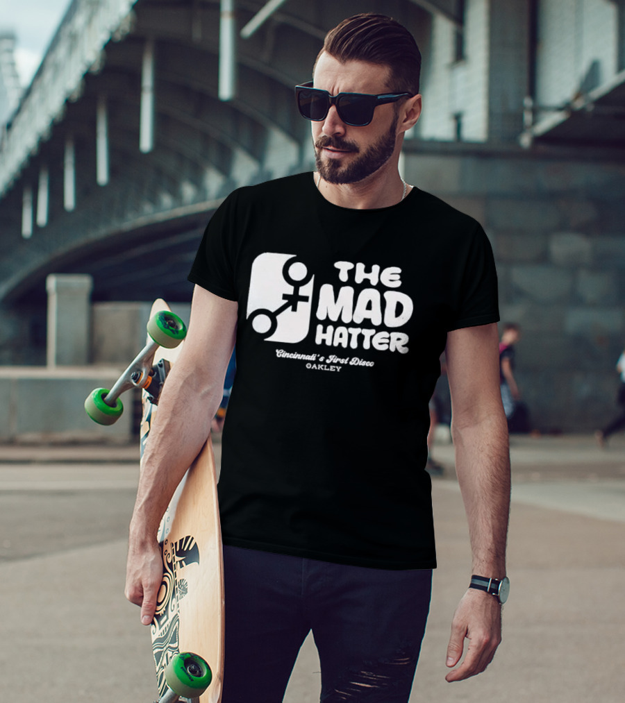 The Mad Hatter Cincinnati's First Disco Oakley T-Shirt