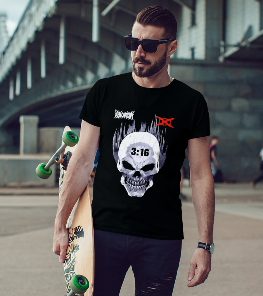 Ken Carson 3:16 Skull Stone Cold Steve Austin WWE T-Shirt