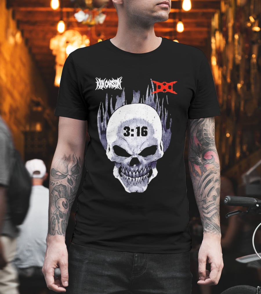 Ken Carson 3:16 Skull Stone Cold Steve Austin WWE T-Shirt