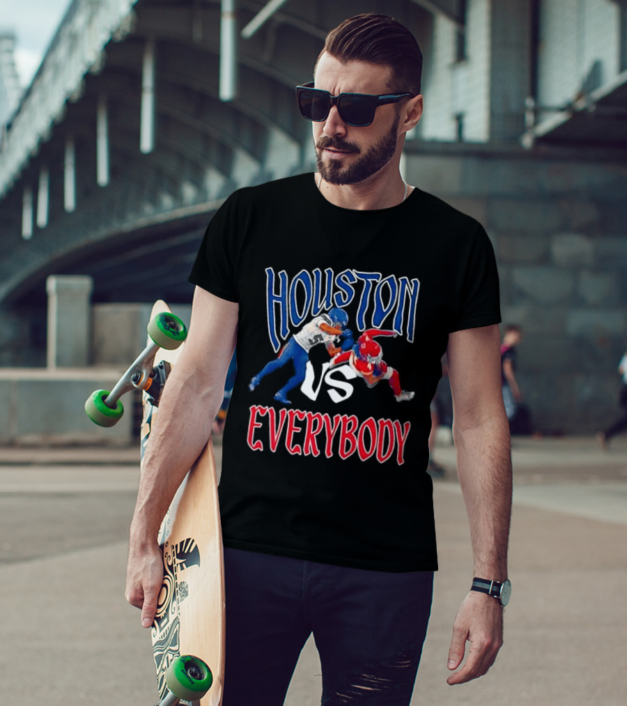 Houston Vs Everybody Football Player Duel T-Shirt