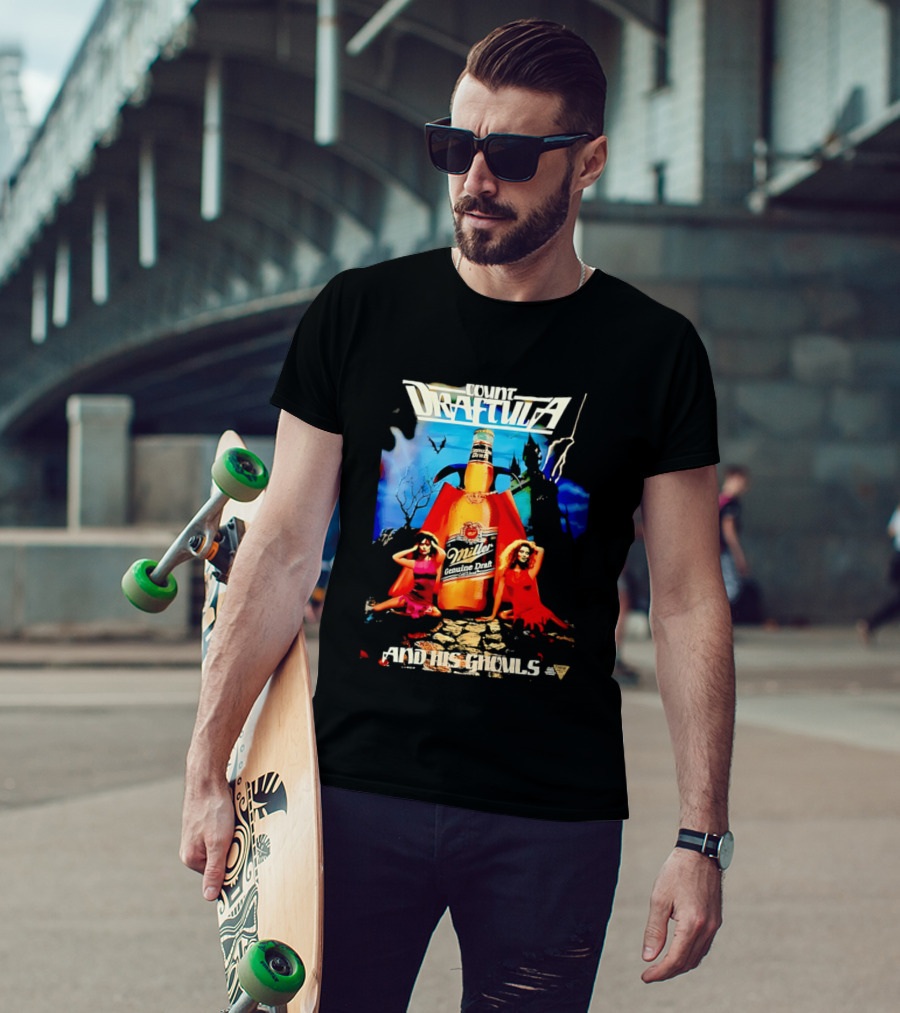 Count Draftula Miller Genuine Draft Beer And His Ghouls T-Shirt