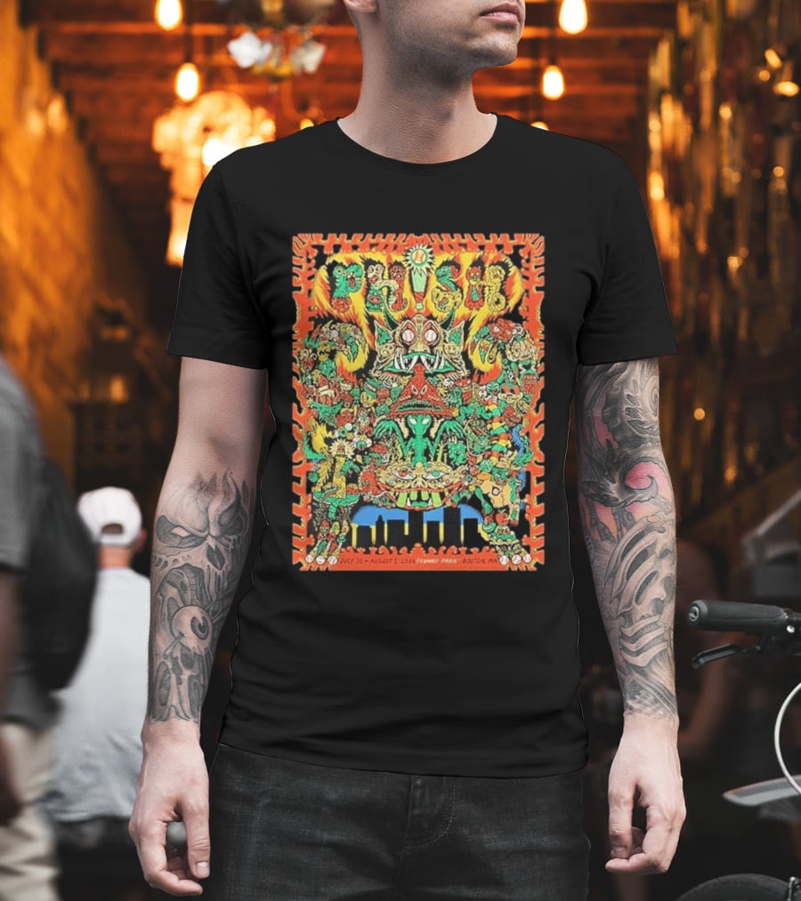 Phish Fenway Park Boston July 31 August 1 2026 Colorful Monster T-Shirt